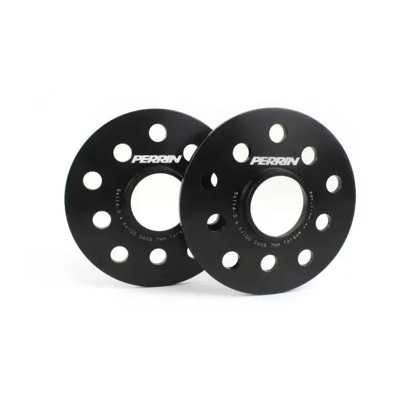 Perrin Subaru 5x114.3/5x100 7mm Slip-On Wheel Spacers - w/ 56mm Hubs (No Studs)