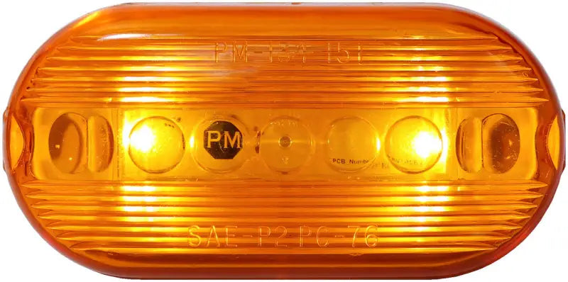 Oval amber LED light from Peterson Mfg 35A-MV-BT2 for peterson mfg 125’x2’ bt2