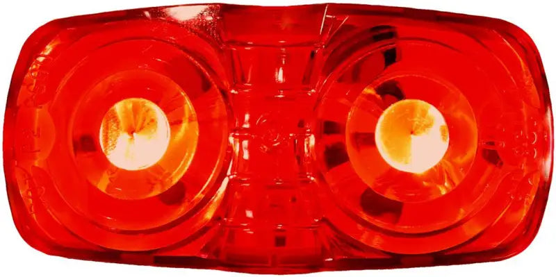 Red bicycle tail light on Peterson Mfg M38R-MV Rect Dbl bike safety gear