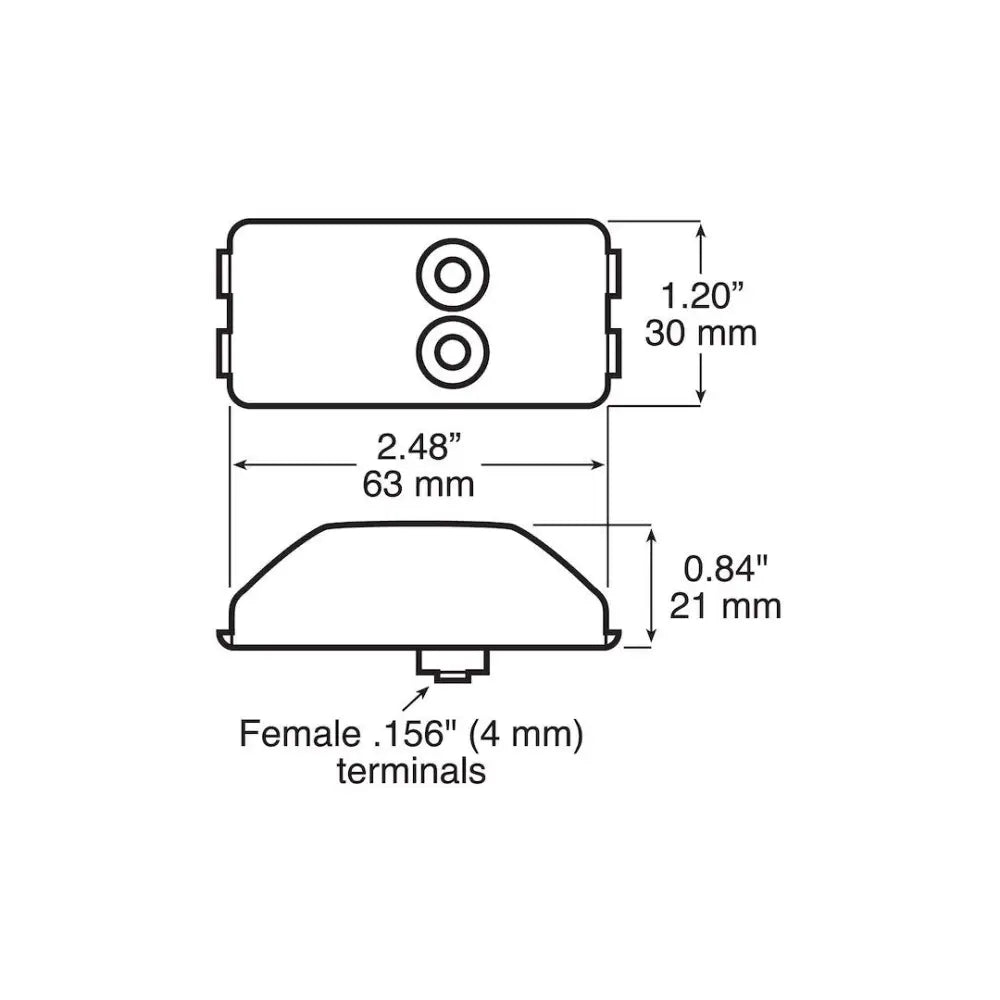 Peterson MFG Recommended For Marine Trailer Use Trailer Light V203A - Led Marker Clearance