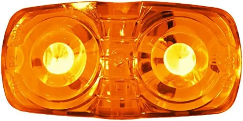 Peterson Mfg V38A LED dual-bulb vehicle light with amber color and double bulls-eye design