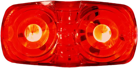 Red bicycle tail light on Peterson Mfg V38R Led M/C Pc Rect Dbl Bulls-Eye