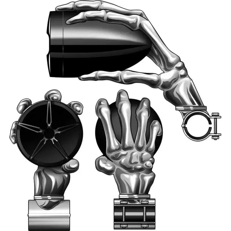 BOSS AUDIO PHANTOM 900 Skull Hands 600 W Chrome 3" Bar Mount Bt