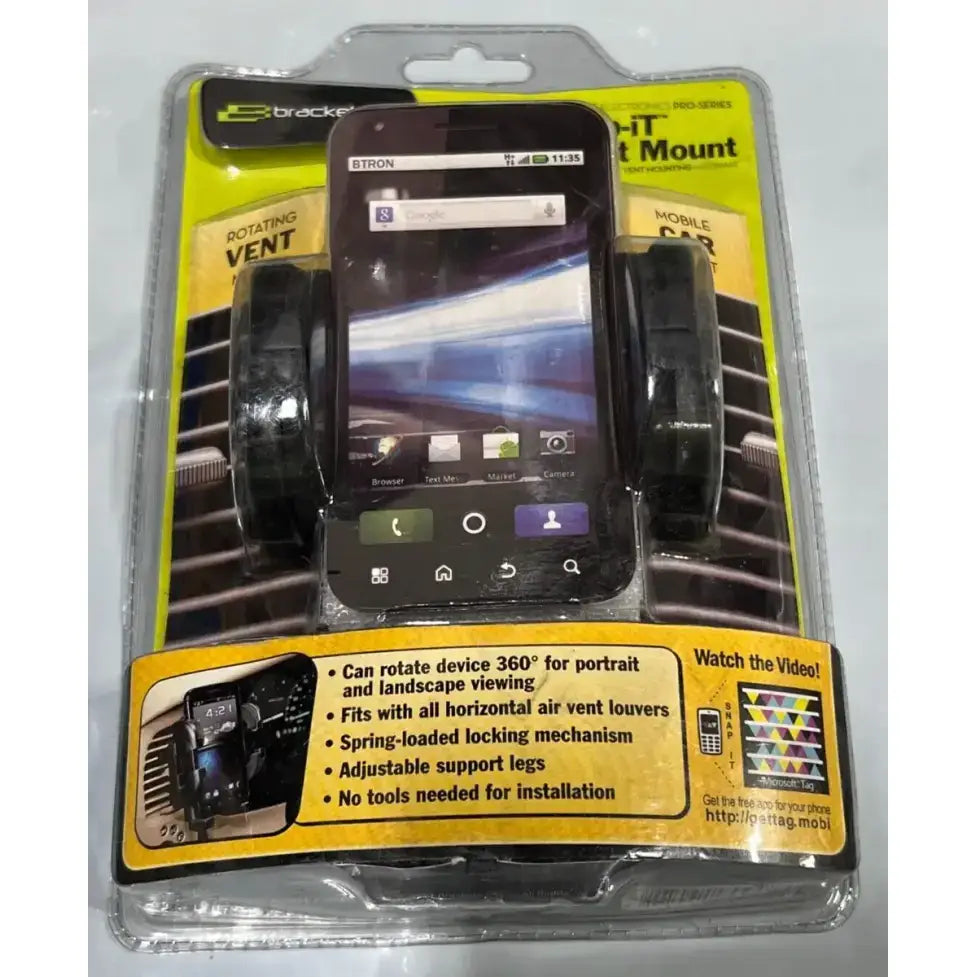 PHV-200-BL Bracketron Mobile Grip It Vent Mount - iPod/ iPhone/ Smartphone