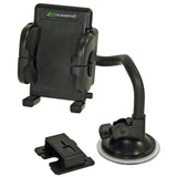 Black car phone holder with suction cup windshield mount PHW-203-BL Mobile Grip-It windshield