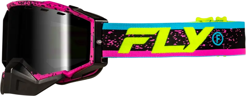 Zone Snow Goggle Pink/Blk W/Pink Mirror/Rose Lens - FLY RACING