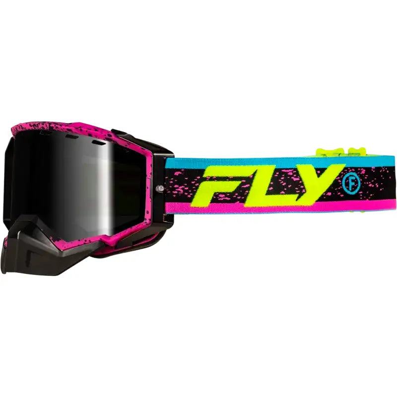 Zone Snow Goggle Pink/Blk W/Pink Mirror/Rose Lens - FLY RACING