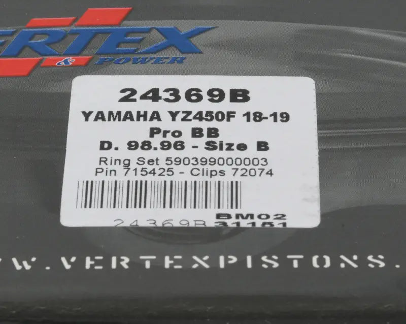 Piston Kit Bb Forged 98.96/+2.00 12.8:1 Yam 