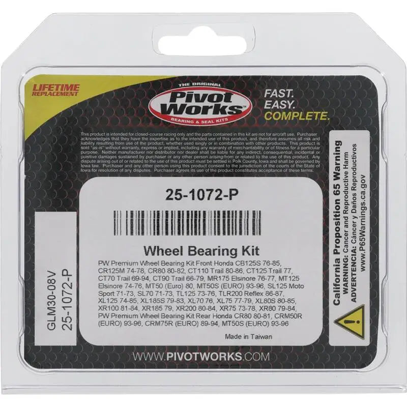 Pivot Works Pw Premium Wheel Bearing - Pivot Works