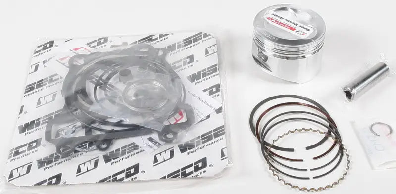 Engine rebuild kit with gaskets, piston, rings, and pin for Yam End Piston Kit