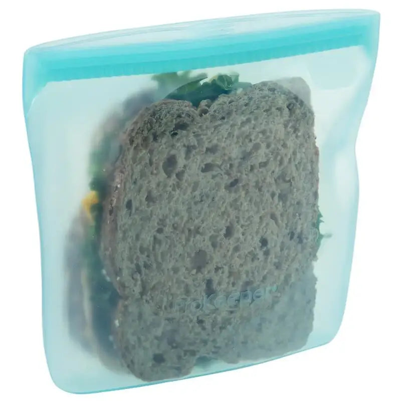 Reusable turquoise silicone bag by PKS-21T Progress Int, perfect for RV, automotive, and off-road adventures. Ideal for storing snacks, ingredients, and essentials. Easy to clean and environmentally friendly. AVADA - Best Sellers, Must Haves.
