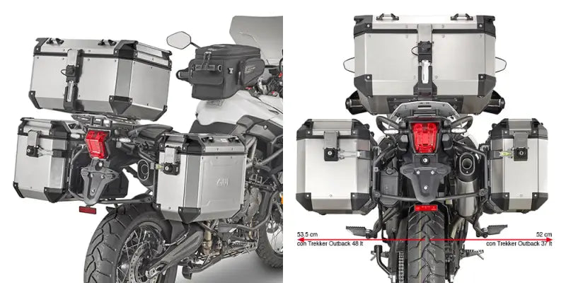 PL6413CAM motorcycle hard luggage mounting hardware on aluminum side case