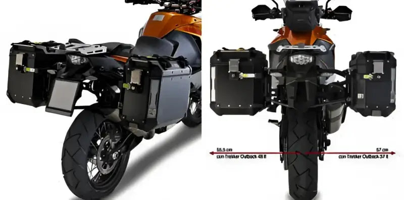 PL7705CAM hard luggage mounting hardware for motorcycle panniers on outback bikes