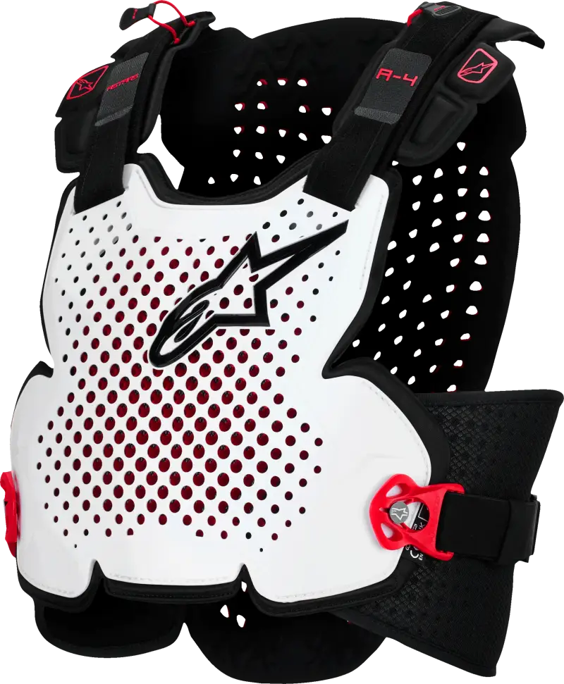 A 4 Plasma Chest Protector Blk/Red/Wht Xl/2x - ALPINESTARS