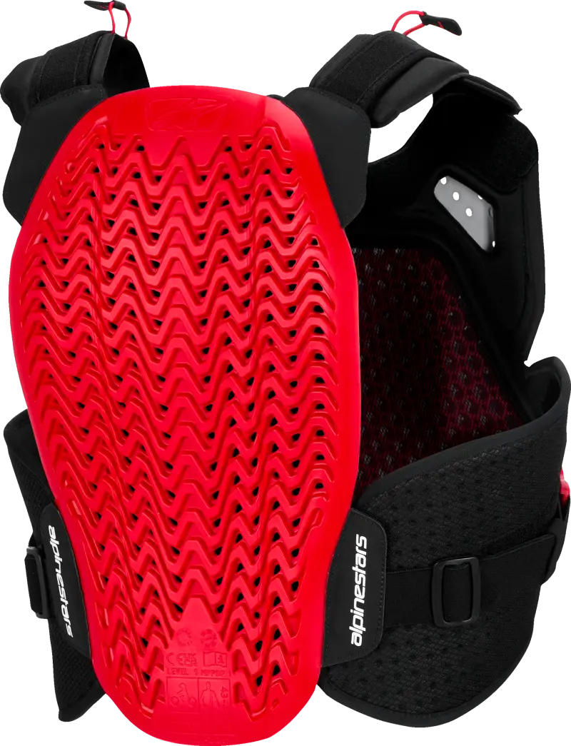 A 4 Plasma Chest Protector Blk/Red/Wht Xl/2x - ALPINESTARS