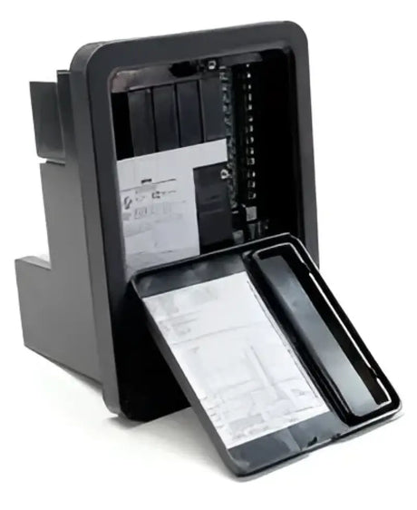 Black electrical fuse box with plastic flip door for WFCO Plastic Flip series
