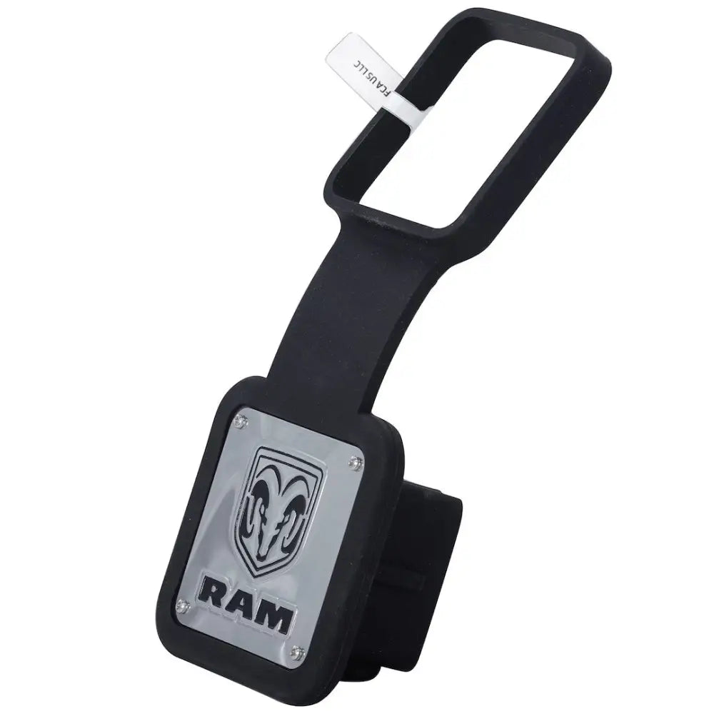 Plasticolor Universal Fit Trailer Hitch Cover 002303R01 - Ram Metal Plate Silicone Plug