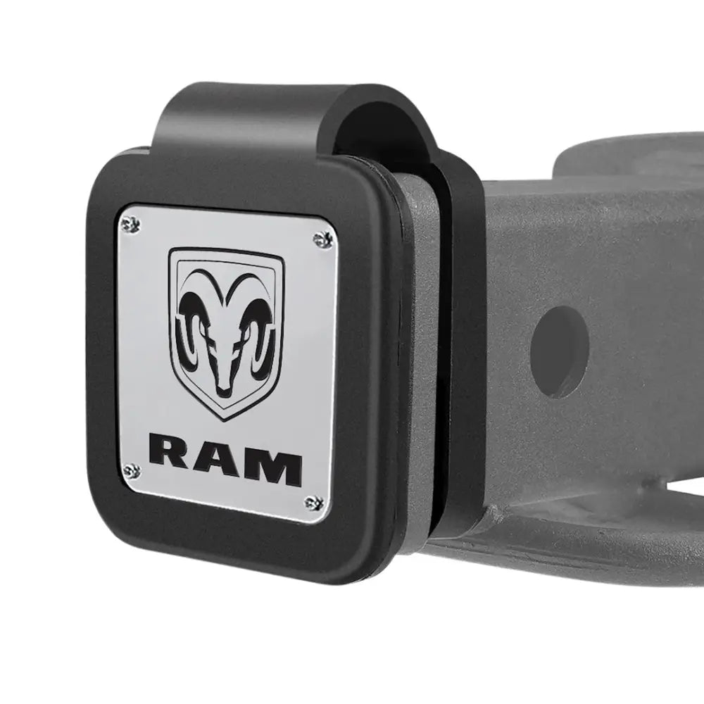 Plasticolor Universal Fit Trailer Hitch Cover 002303R01 - Ram Metal Plate Silicone Plug