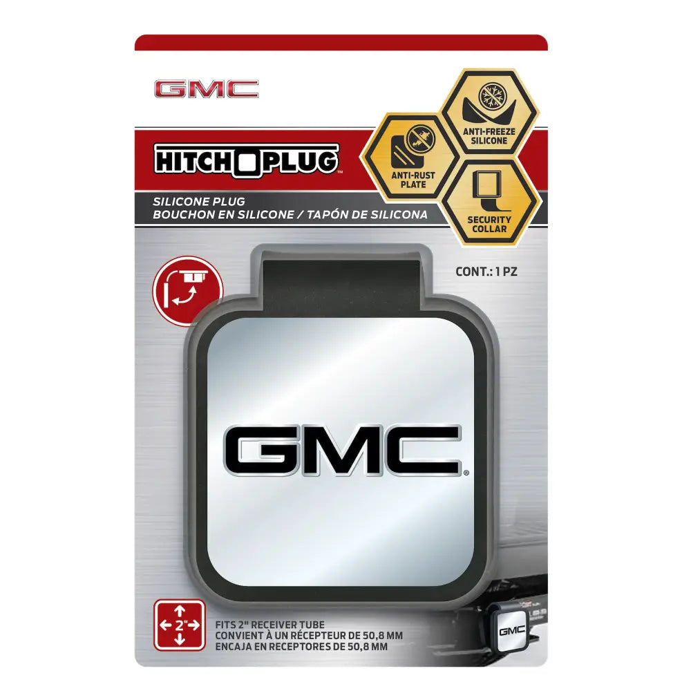 Plasticolor Universal Fit Trailer Hitch Cover 002305R01 - Gmc Metal Plate Silicone Plug