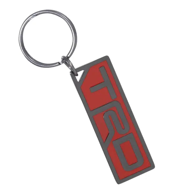 Plasticolor Toyota TRD Logo Design Key Chain 004585R01 - Red Black Enamel