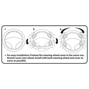 Plasticolor Easy Installation Steering Wheel Cover 006743R01 - Ford Genuine Leather Swc