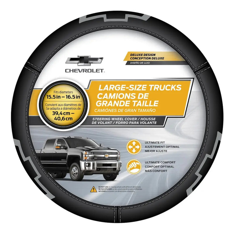 Plasticolor Comfortable Leather-Like Feel Steering Wheel Cover 006788R01 - Chevrolet Truck Sized Swc
