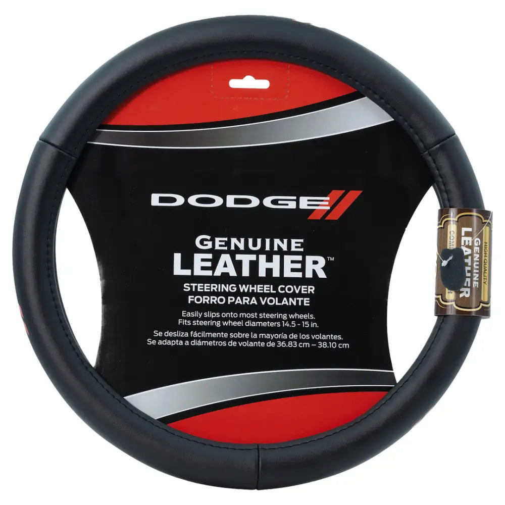 Plasticolor Easy To Install Steering Wheel Cover 006790R01 - Dodge Leather Swc