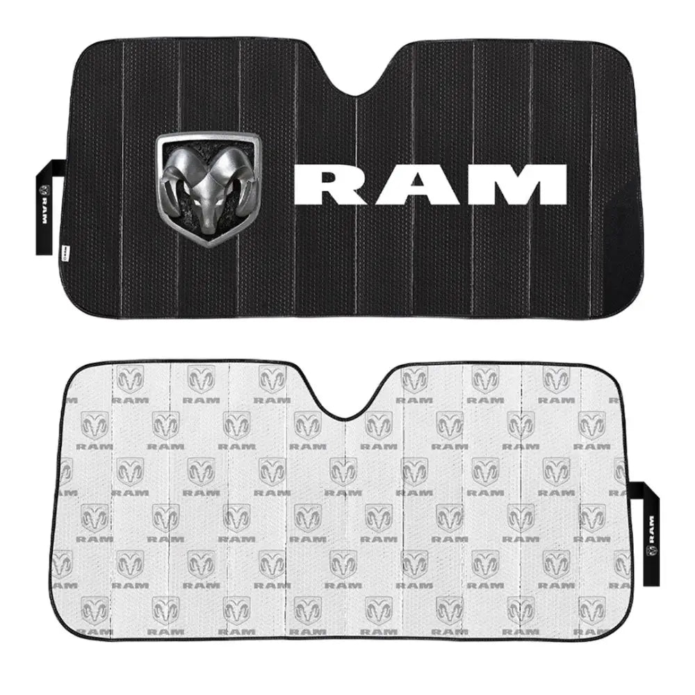 Plasticolor Protects Car Interior Windshield Shade 002799W01 - Ram Blackout 2-Sided Print Accordio