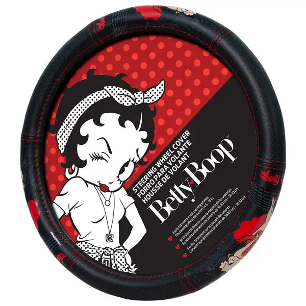 Plasticolor Comfortable Leather-Like Feel Steering Wheel Cover 006783R01 - Betty Boop Skyline Speed Grip Swc
