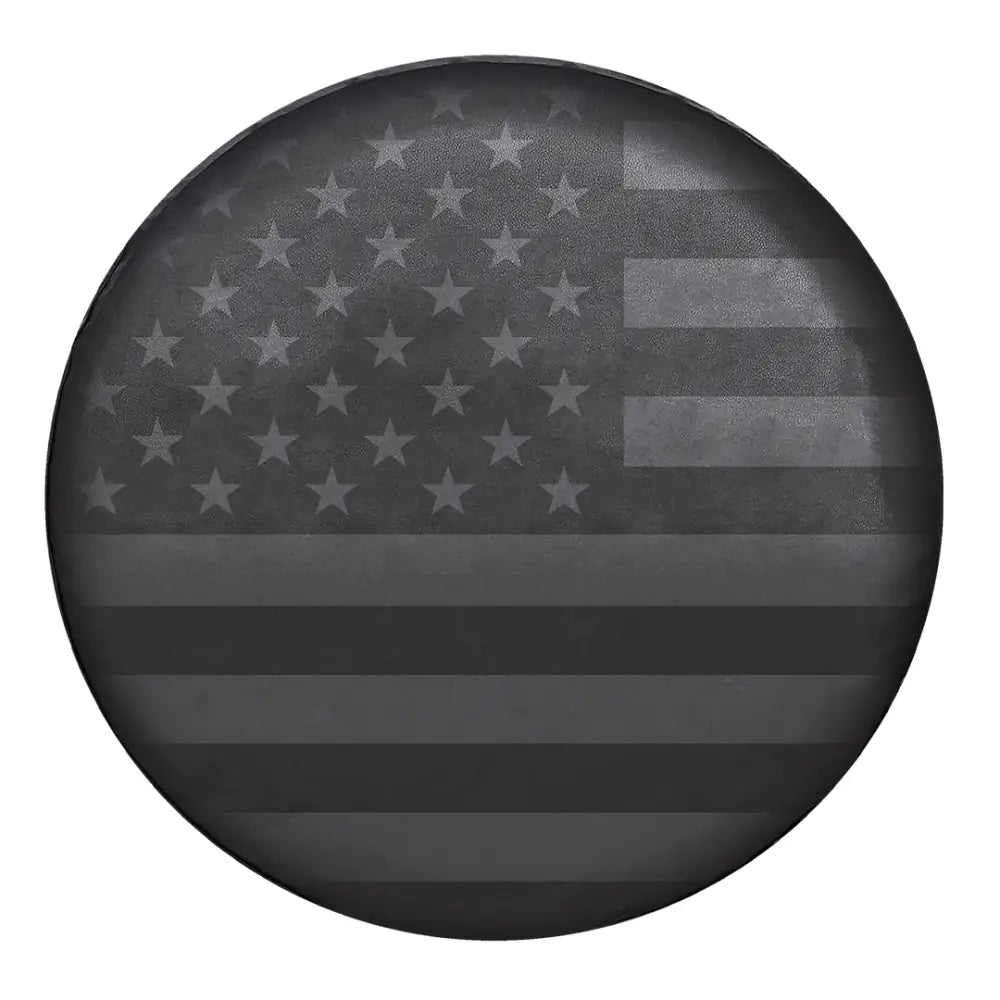 Plasticolor WeatherPro Water-Resistant Product Spare Tire Cover 000792R01 - Black Gray American Flag Cov