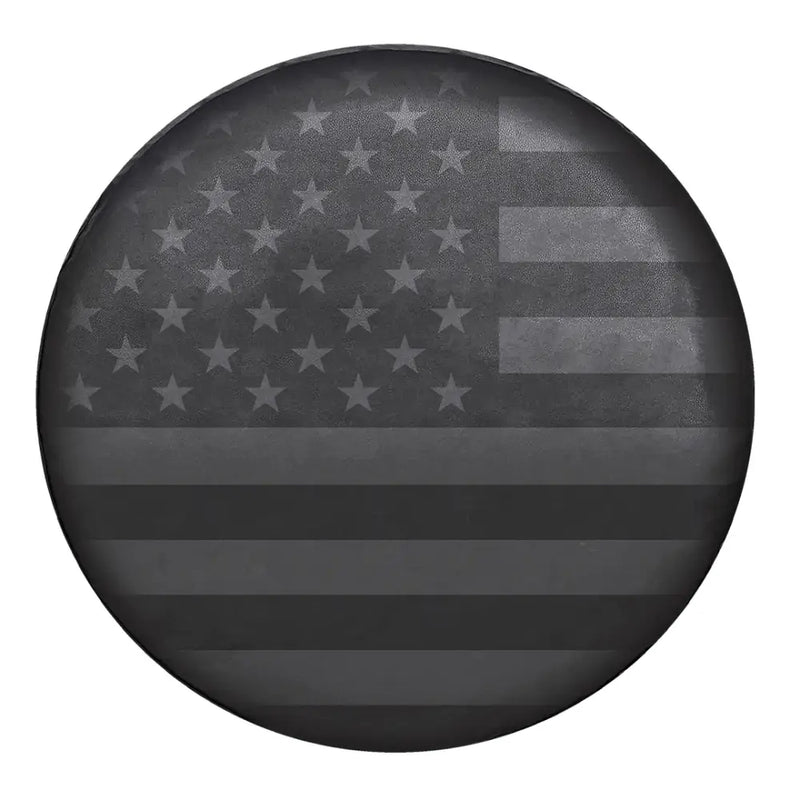 Plasticolor WeatherPro Water-Resistant Product Spare Tire Cover 000792R01 - Black Gray American Flag Cov