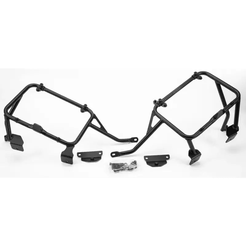 Black motorcycle luggage rack set for PLO1178MK hard luggage mounting hardware