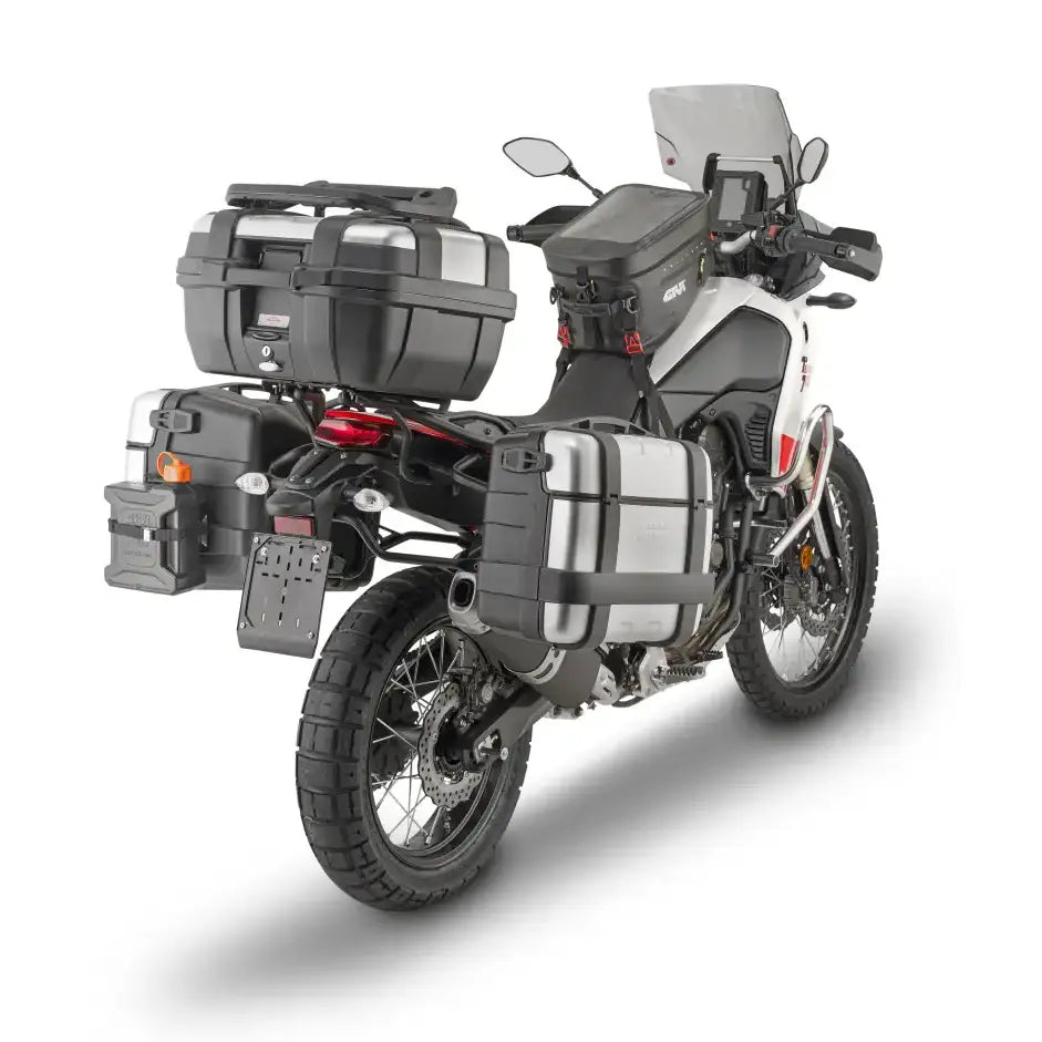PLO2145MK hard luggage mounting hardware for motorcycle with luggage on bike