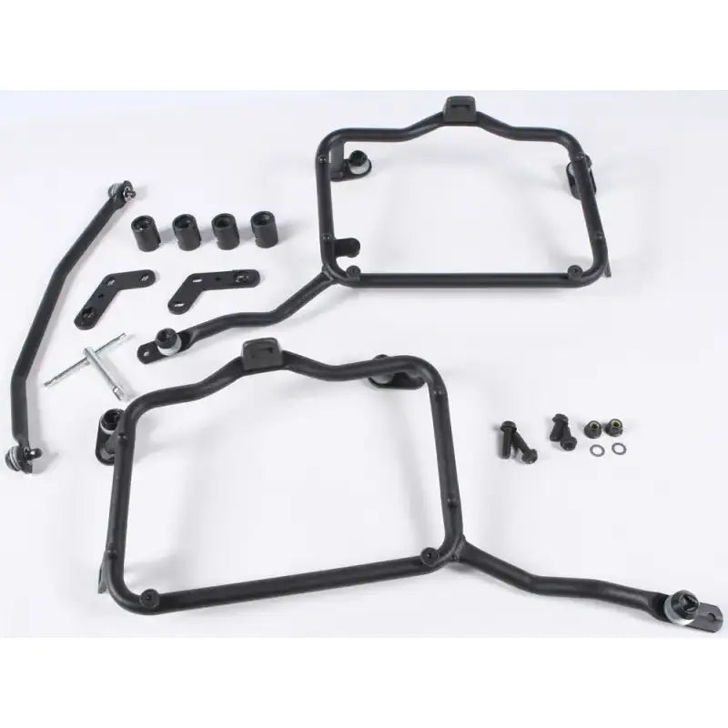 Motorcycle saddlebag mounting rack kit for hard luggage mounting and case hardware