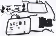 Motorcycle luggage rack kit with mounting hardware for hard luggage mounting on BMW