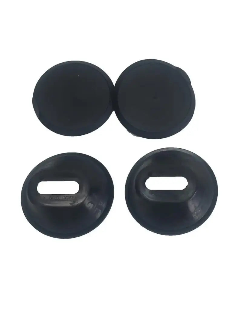 Four black rubber grommets for Trailfx cleat hole covers and cleat holes