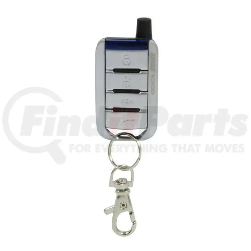 Silver car remote with keychain for PMX10C RF-extension cable wired remote setup