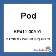 Pod KP411-009-YL K1 Knee Brace Pad Set Orange Yl (Right) - Protective/Safety