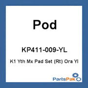 Pod KP411-009-YL K1 Knee Brace Pad Set Orange Yl (Right) - Protective/Safety