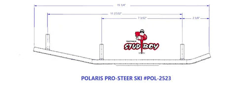 POL-E2523-90 Stud Boy Enduro Bars 9 Inch Pol - Skis/Carbides/Runners