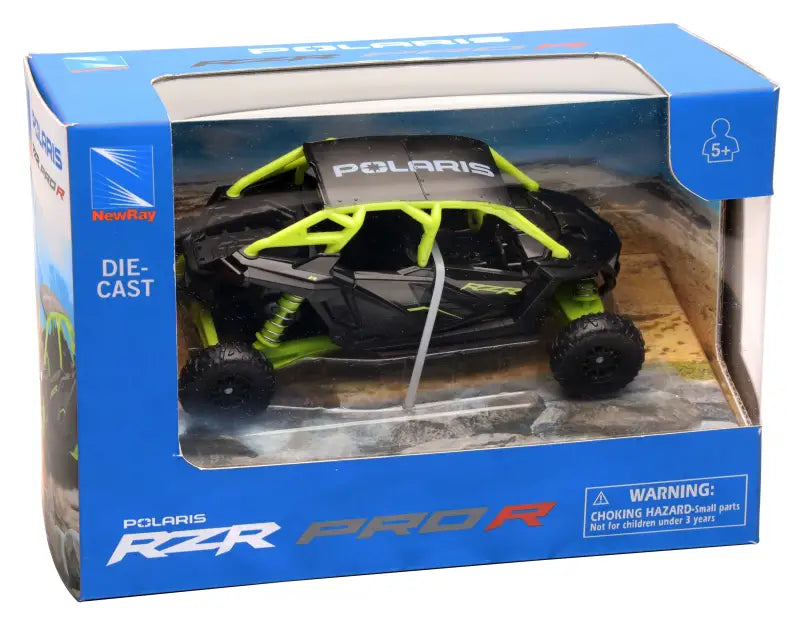 Replica 1:18 Utv Polaris Pro R Matte Onyx Black - NEW-RAY