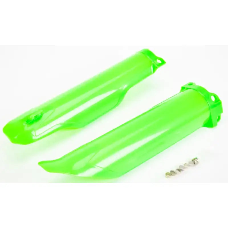 POLISPORT Fork Guards Lime Green Kaw for Powersports