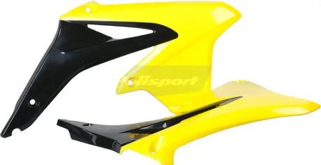 POLISPORT Radiator Shroud Black/Yellow for Powersports