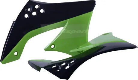 POLISPORT Radiator Shroud Black/Green for Powersports