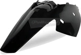 POLISPORT Rear Fender W/Panel Black for Powersports