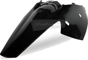POLISPORT Rear Fender W/Panel Black for Powersports