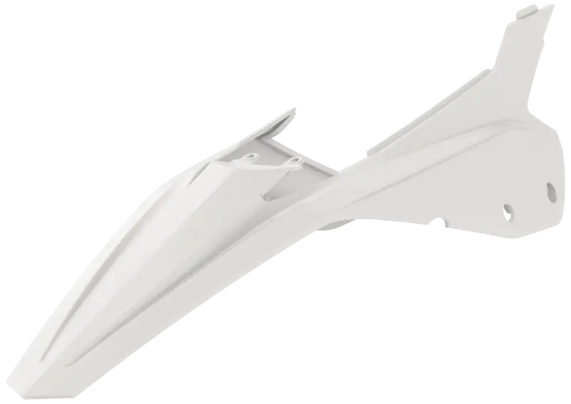 POLISPORT Rear Fender + Side Panels White Beta for Powersports