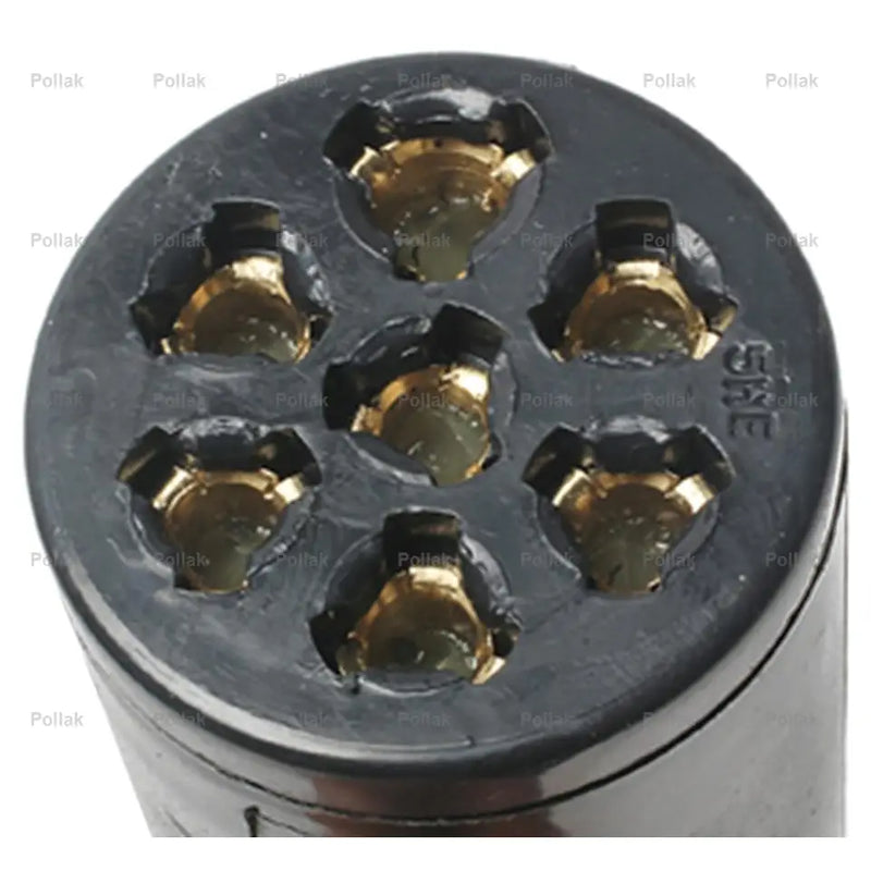 Pollak Solid Brass Terminal Screws Trailer Wiring Connector 11-704 - 7-WAY Plug