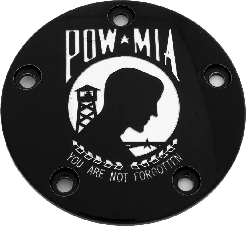CUSTOM ENGRAVING POW02-04BG Tc Timer Cover Pow Mia Black