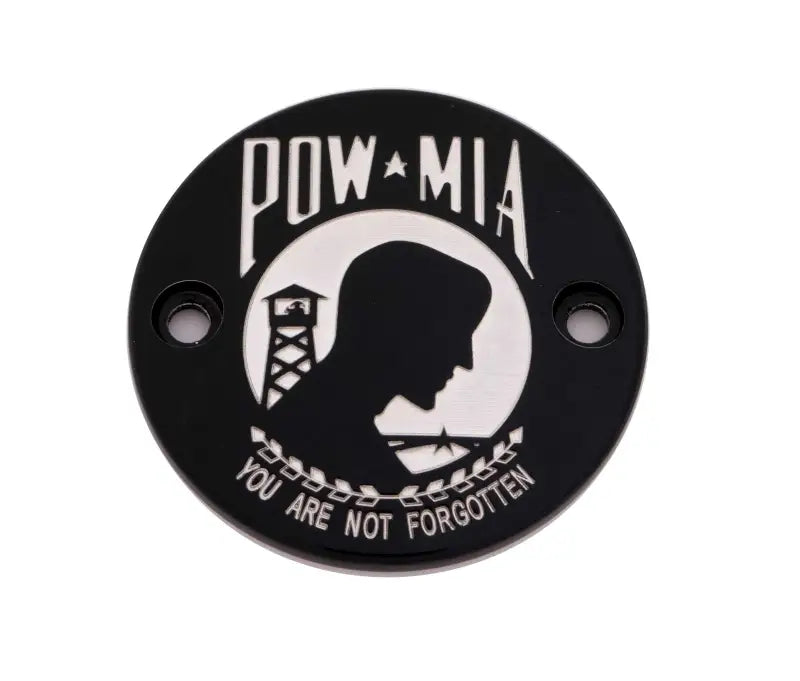 CUSTOM ENGRAVING POW02-63BG M8 Timer Cover Pow Mia Black